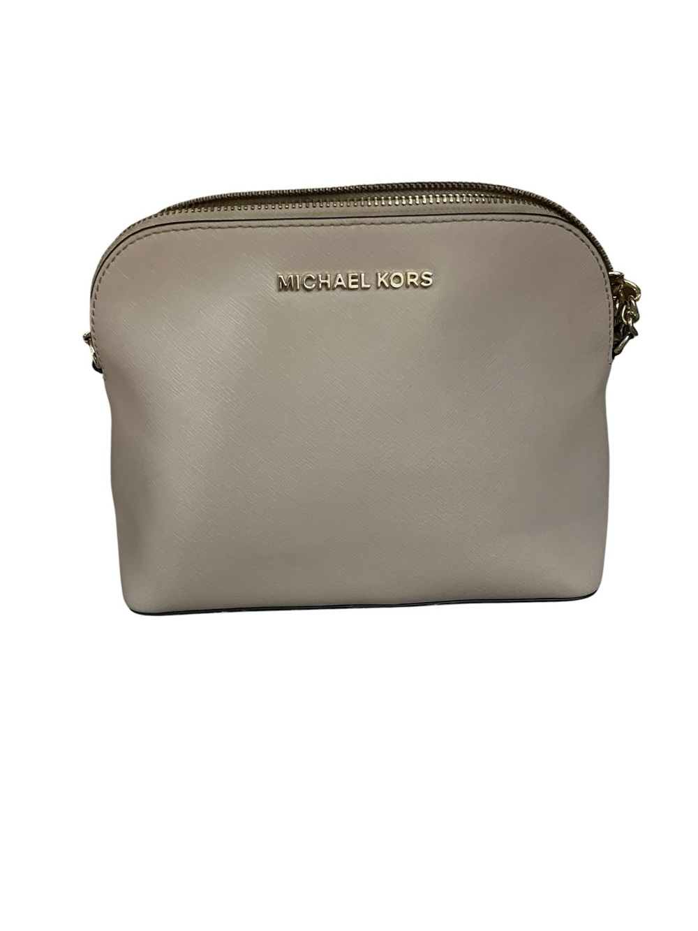 Michael Kors Taupe Crossbody Bag with Gold Chain - Picture 2 of 4